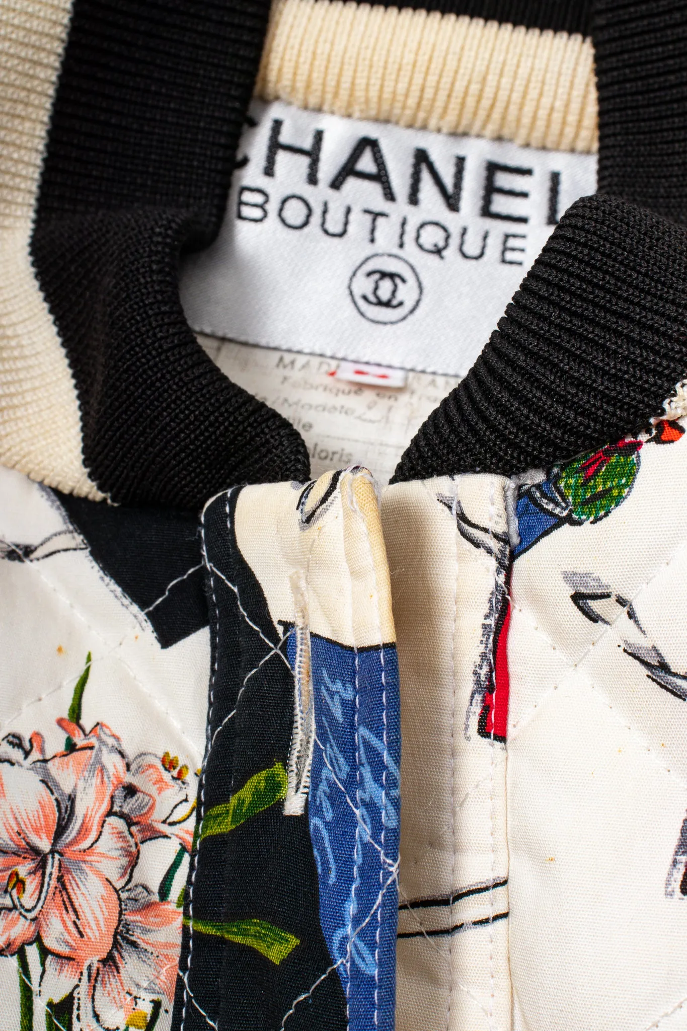 1986 Atelier Sketch Quilted Bomber Jacket