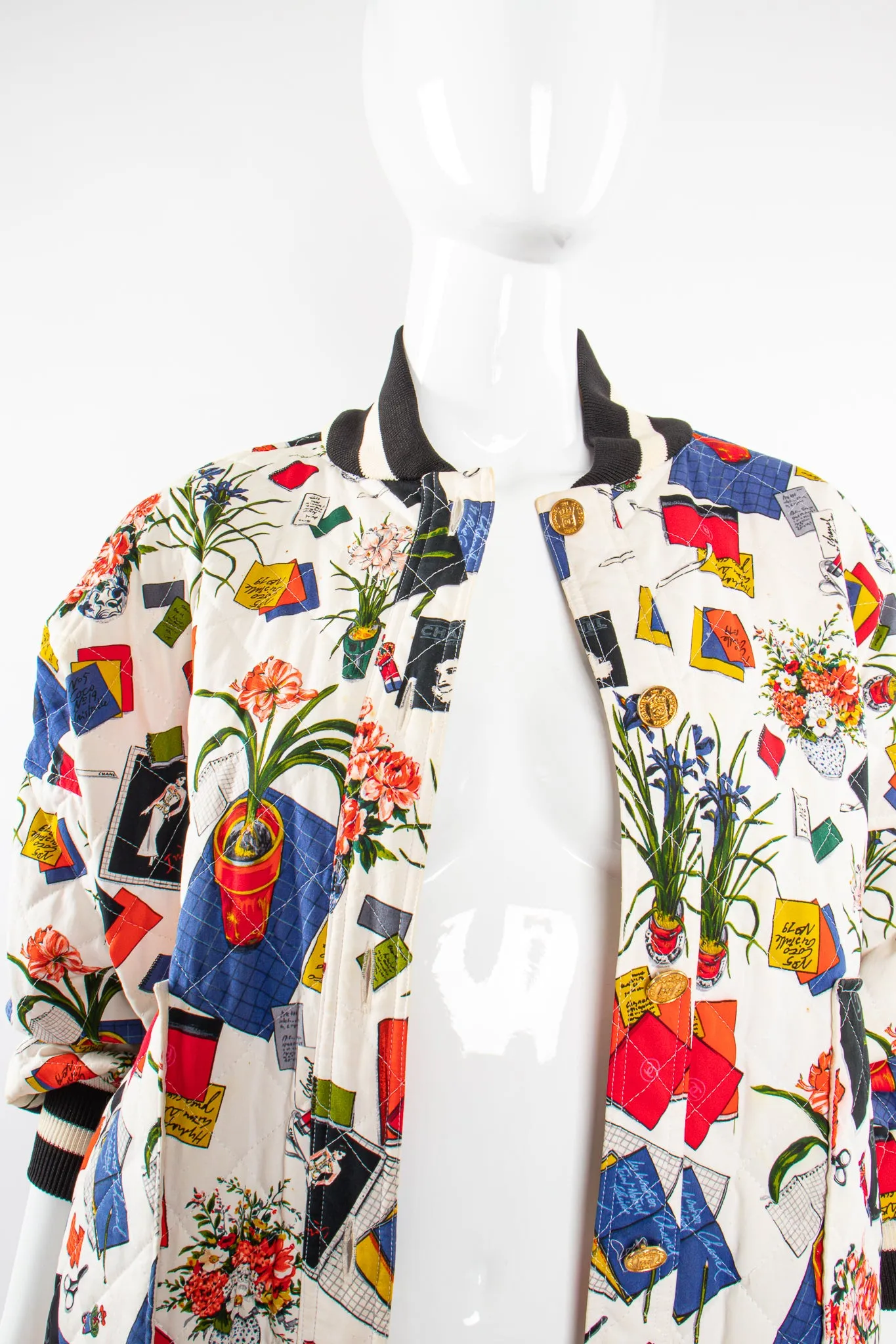 1986 Atelier Sketch Quilted Bomber Jacket