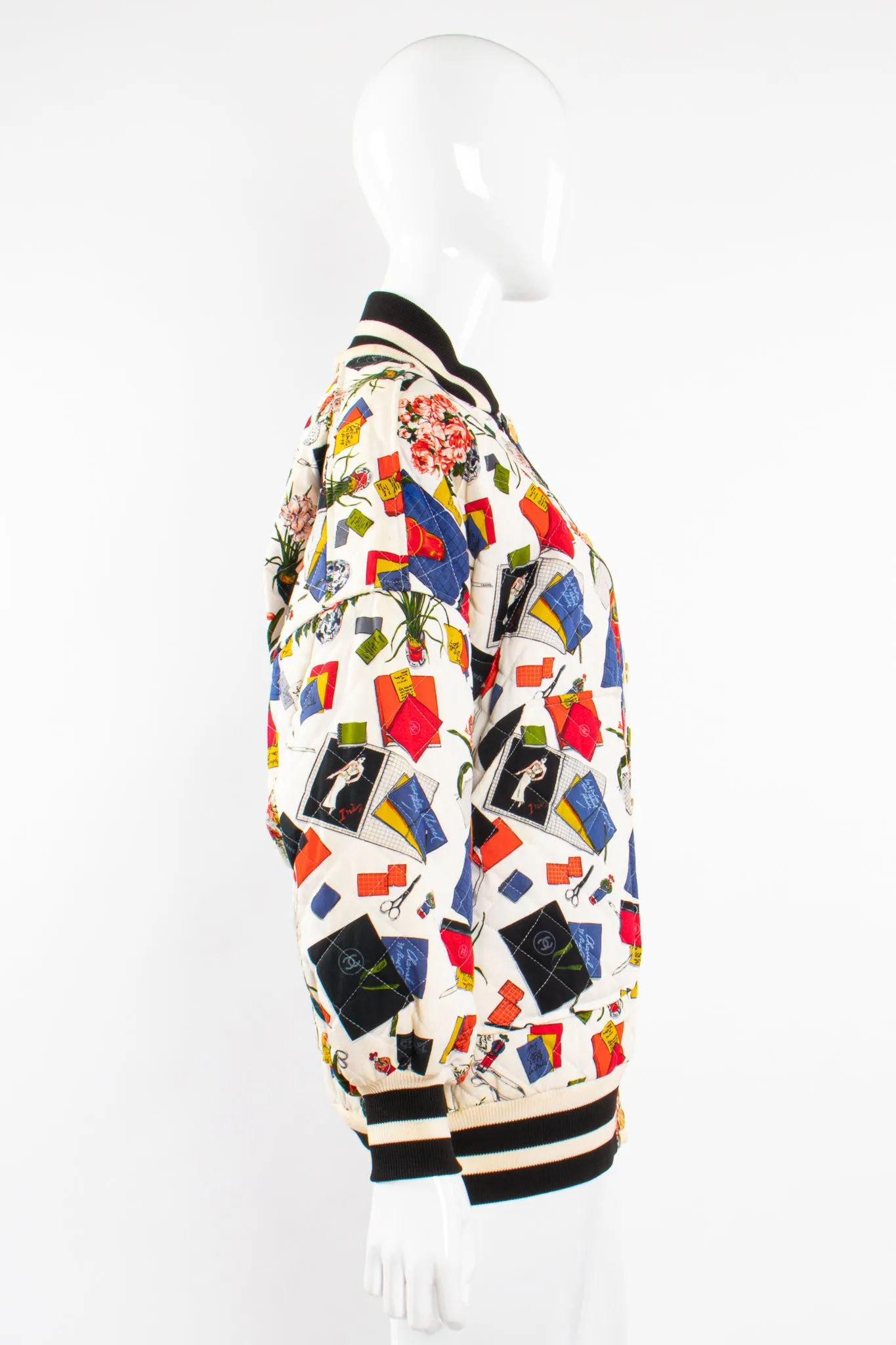 1986 Atelier Sketch Quilted Bomber Jacket