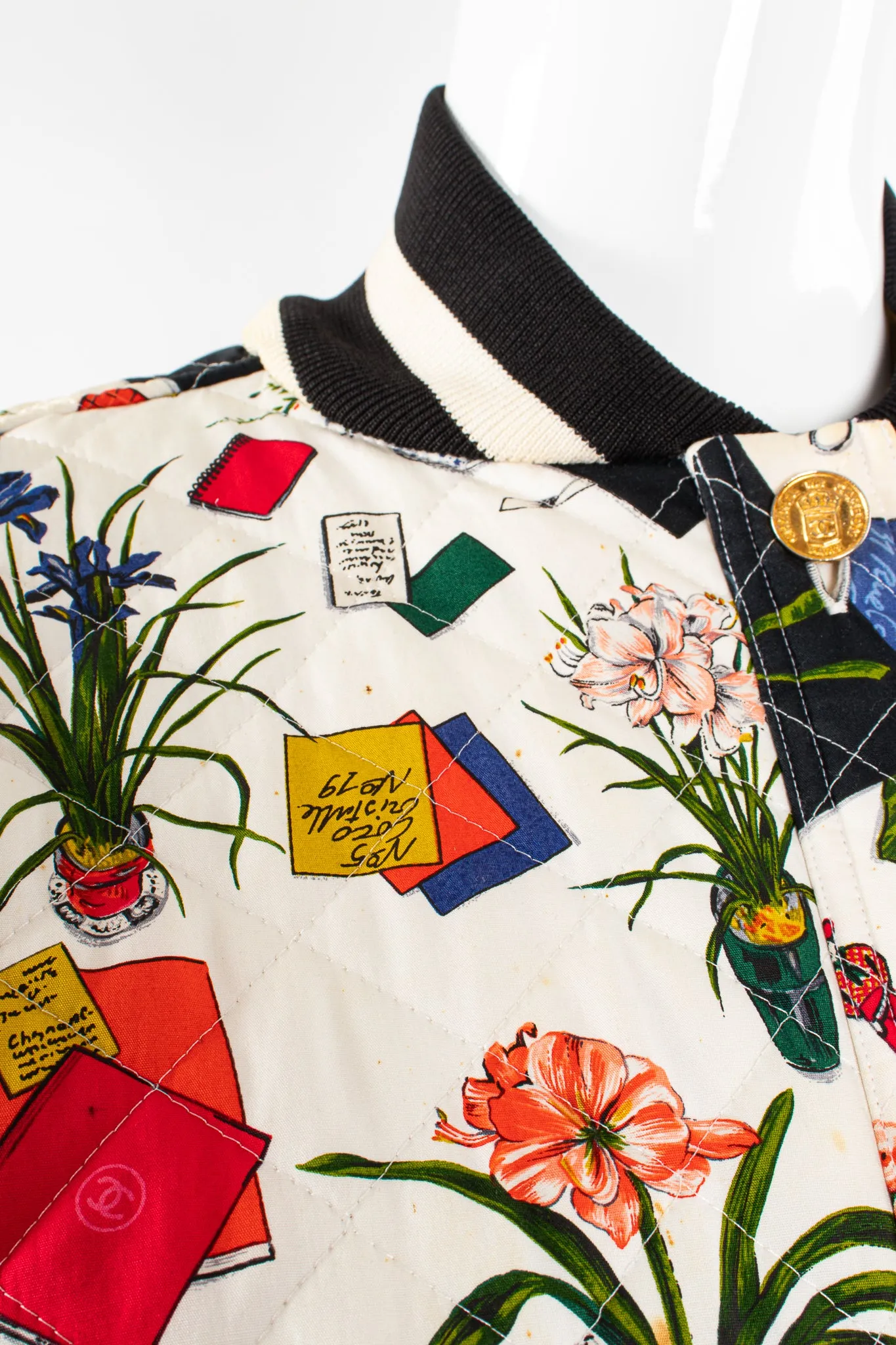 1986 Atelier Sketch Quilted Bomber Jacket