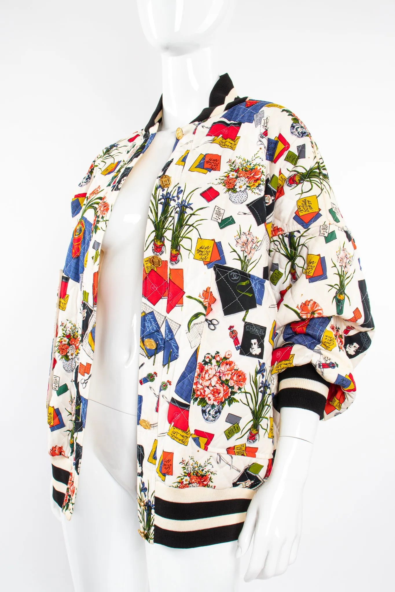 1986 Atelier Sketch Quilted Bomber Jacket