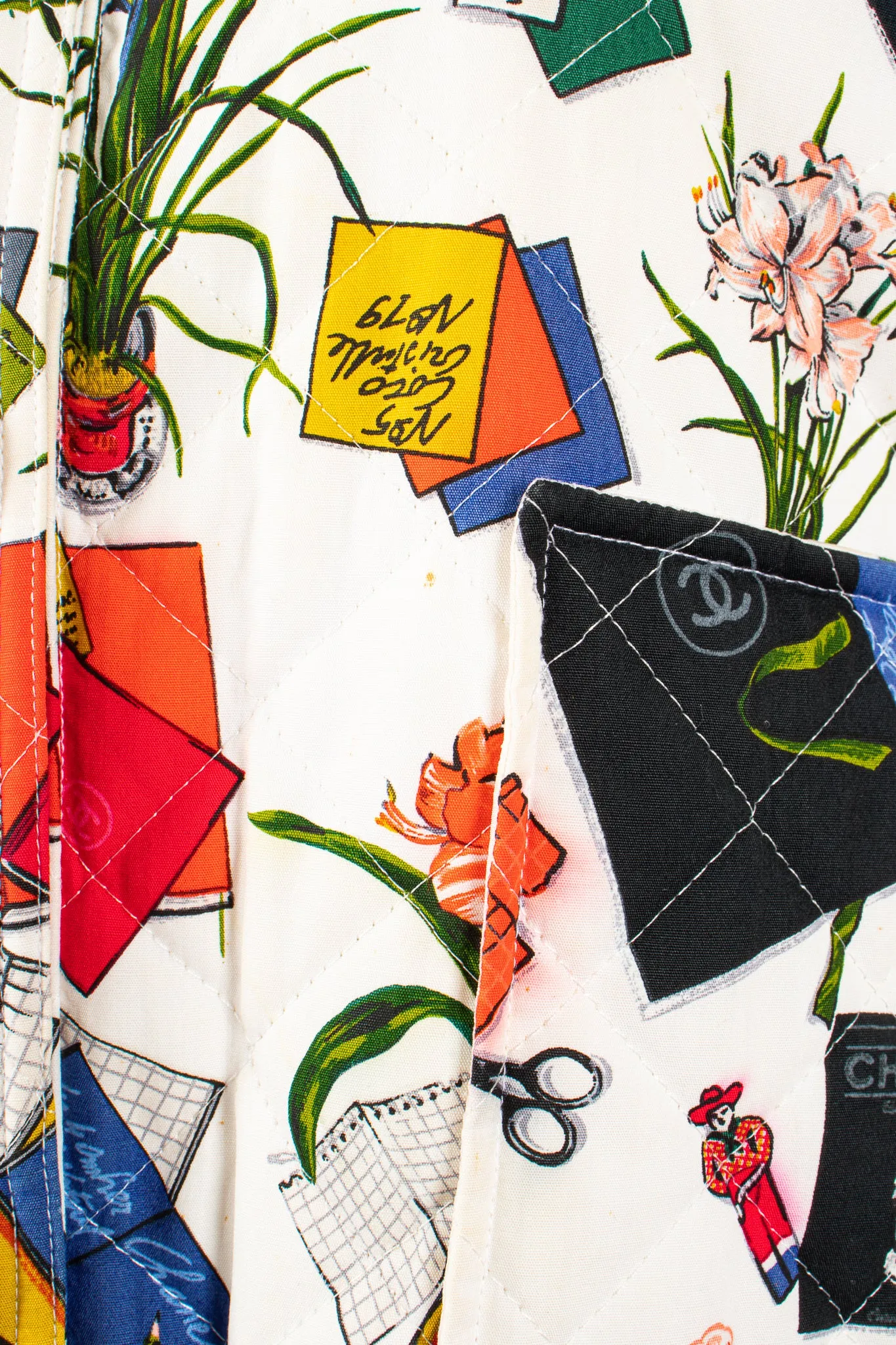 1986 Atelier Sketch Quilted Bomber Jacket