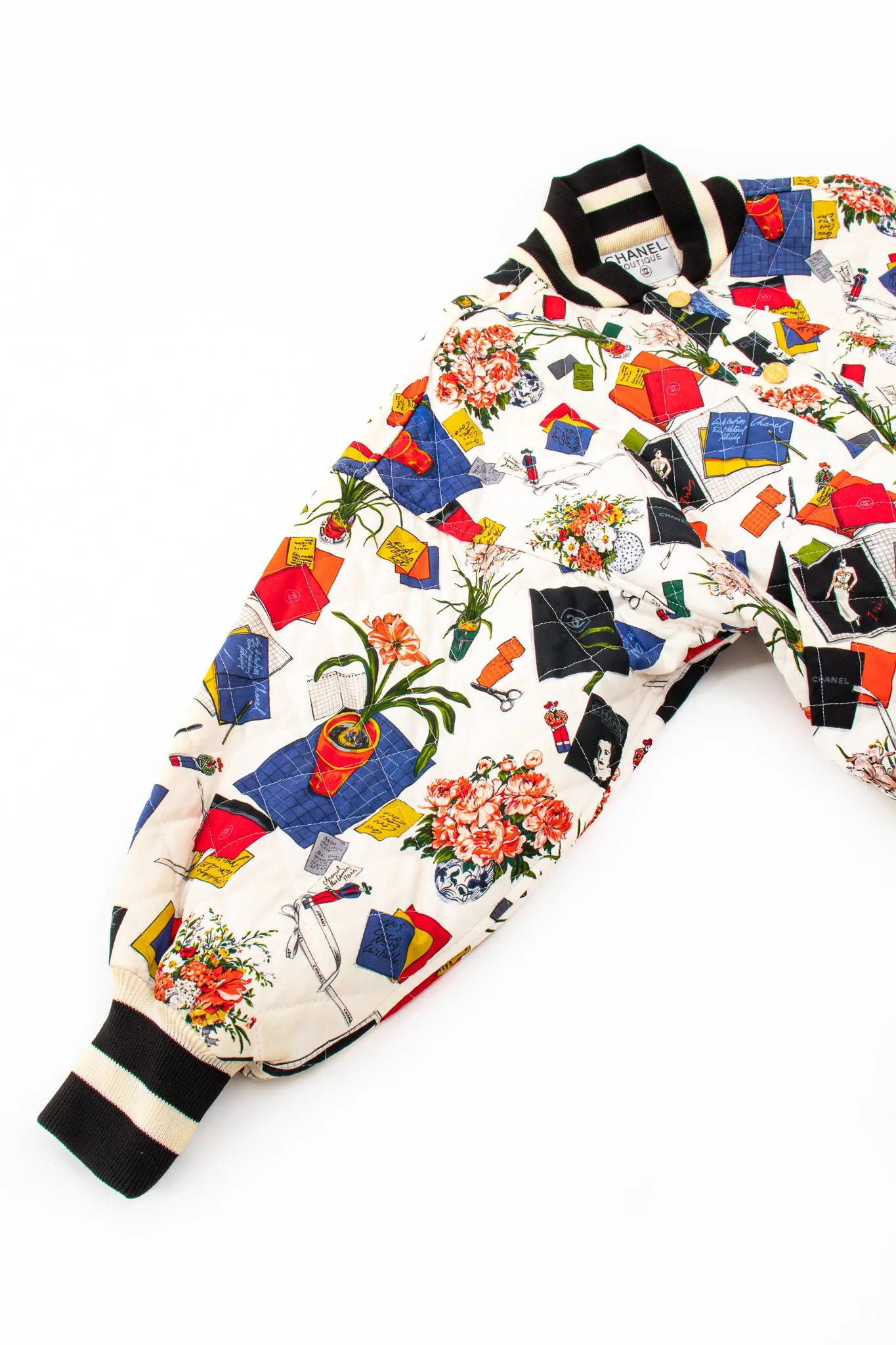 1986 Atelier Sketch Quilted Bomber Jacket