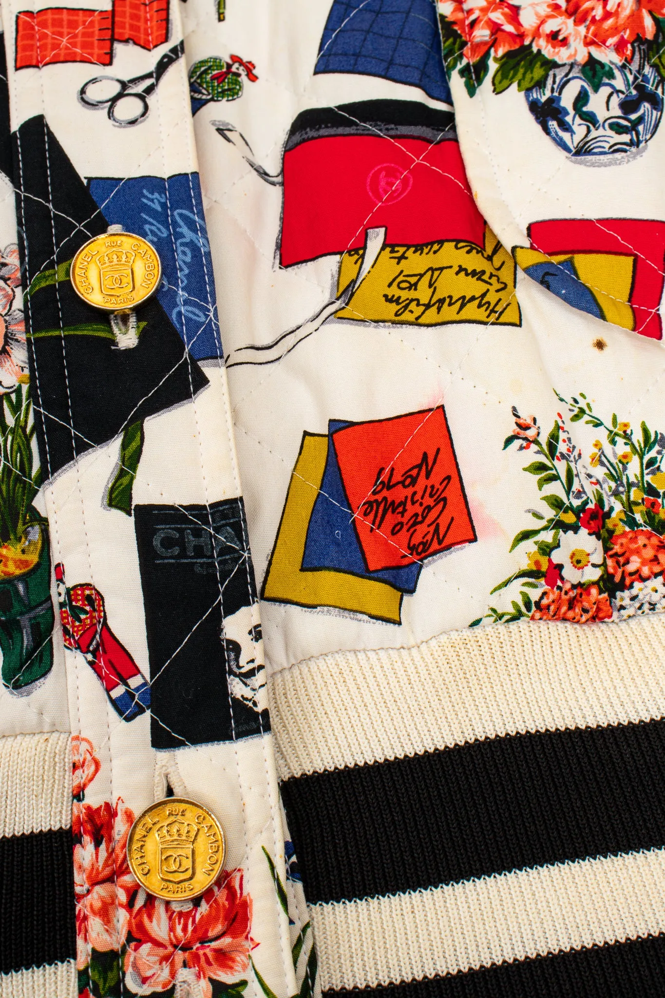 1986 Atelier Sketch Quilted Bomber Jacket