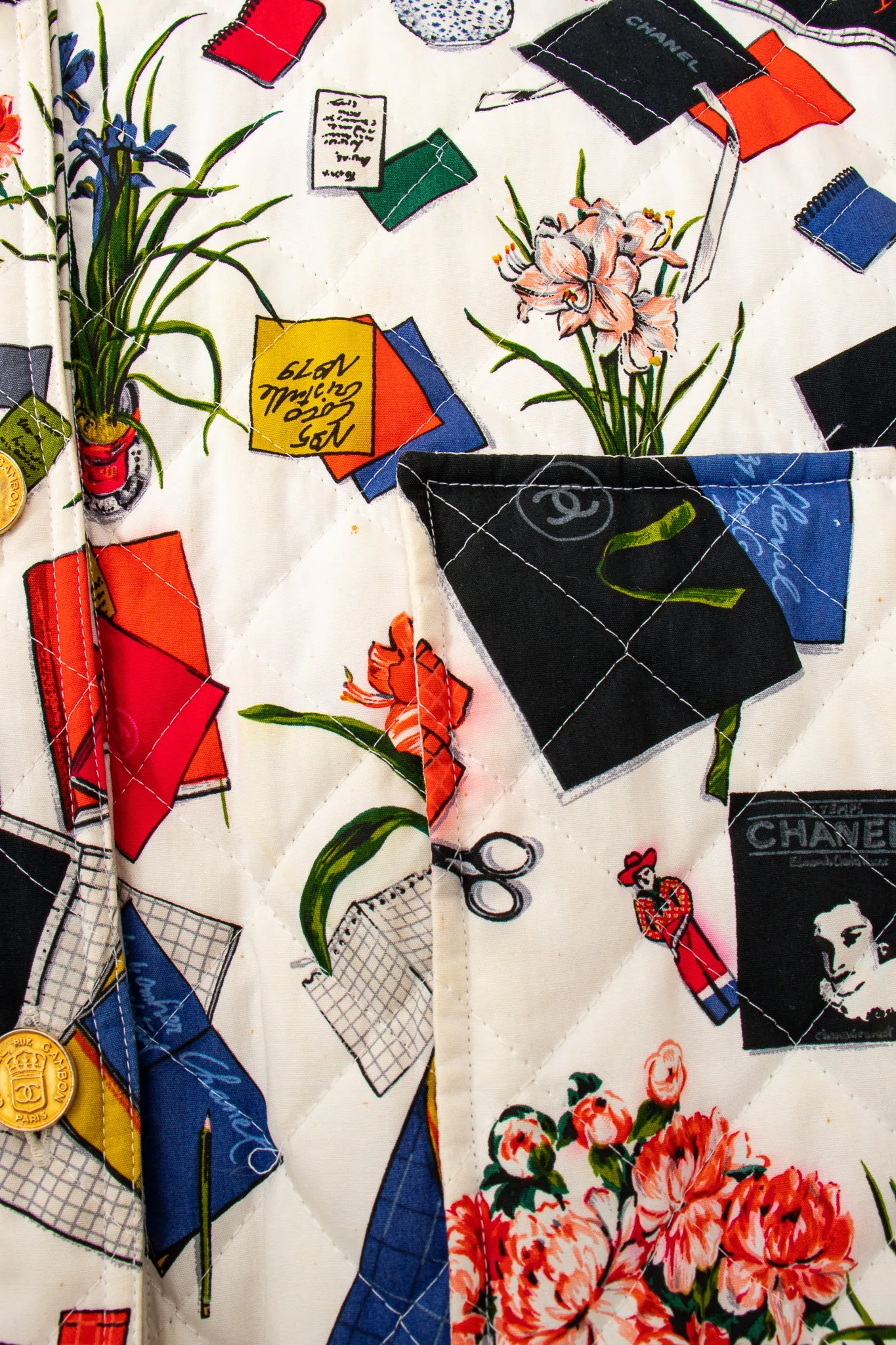 1986 Atelier Sketch Quilted Bomber Jacket
