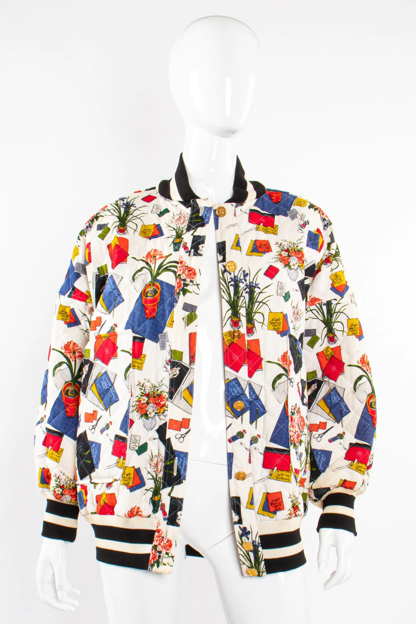 1986 Atelier Sketch Quilted Bomber Jacket