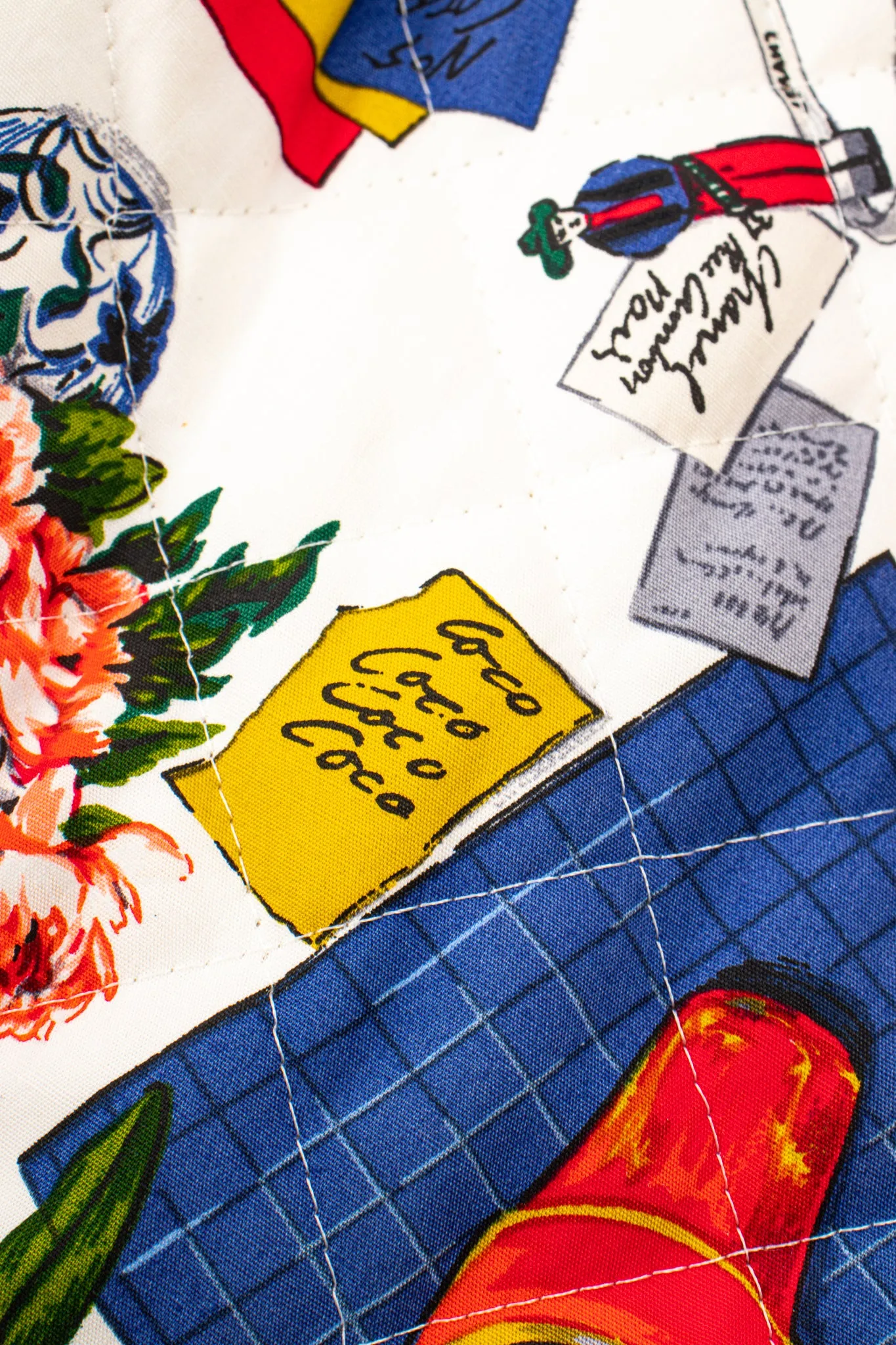 1986 Atelier Sketch Quilted Bomber Jacket