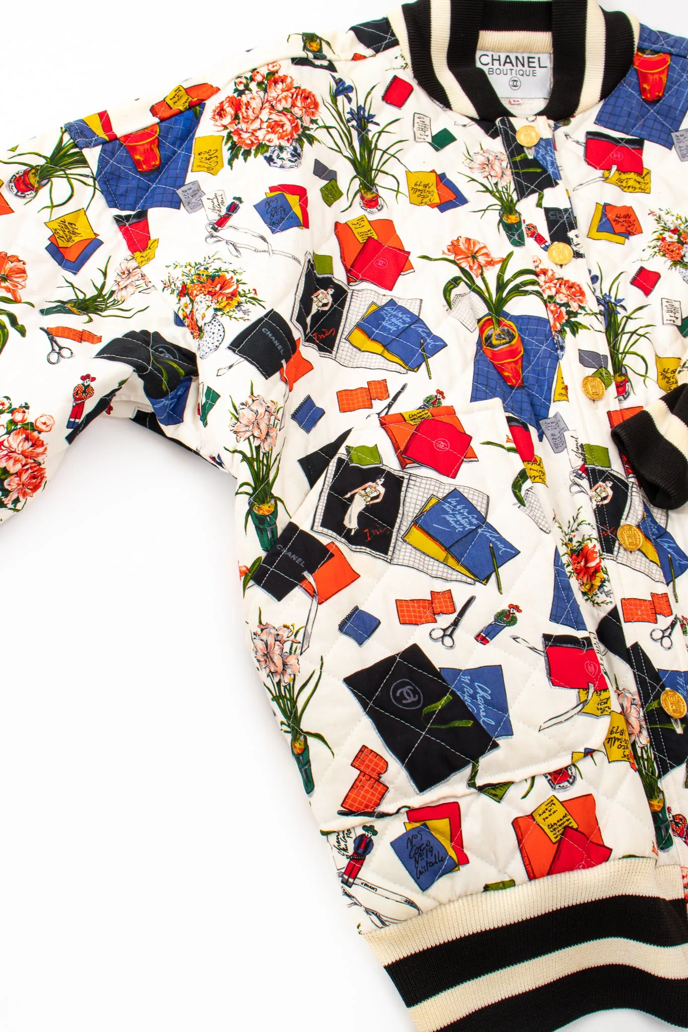 1986 Atelier Sketch Quilted Bomber Jacket
