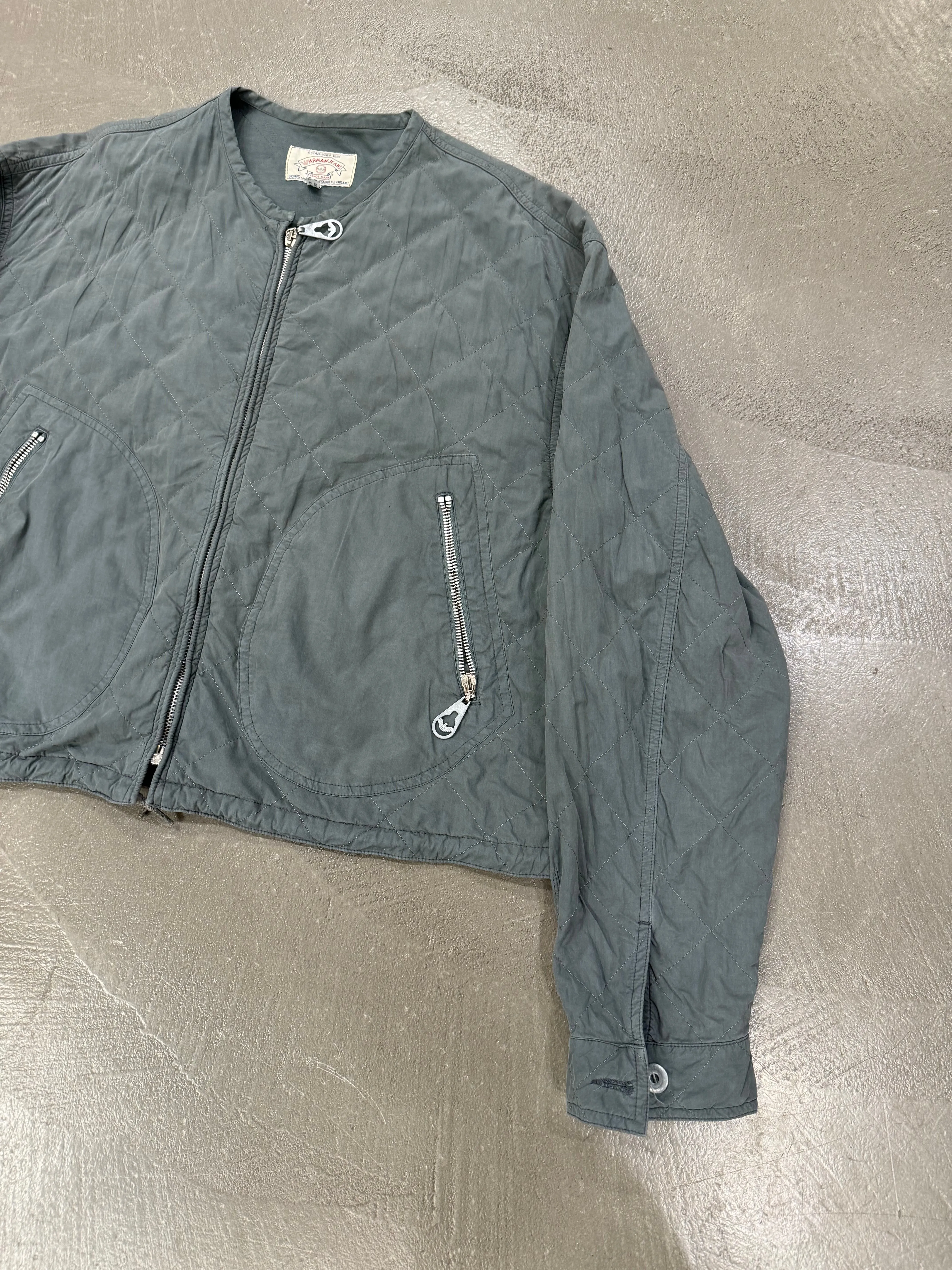 1990s Armani cropped boxy light bomber jacket