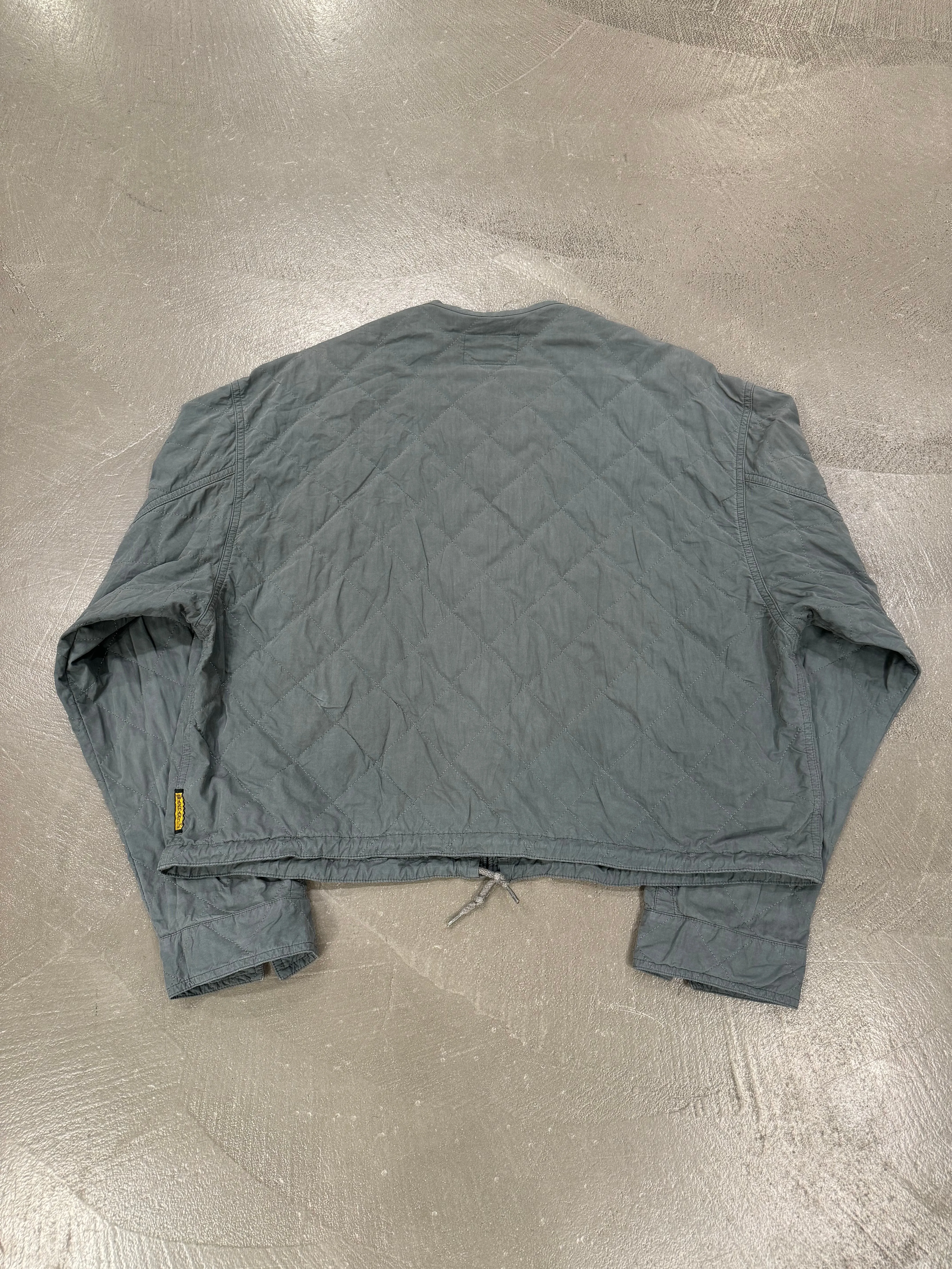 1990s Armani cropped boxy light bomber jacket