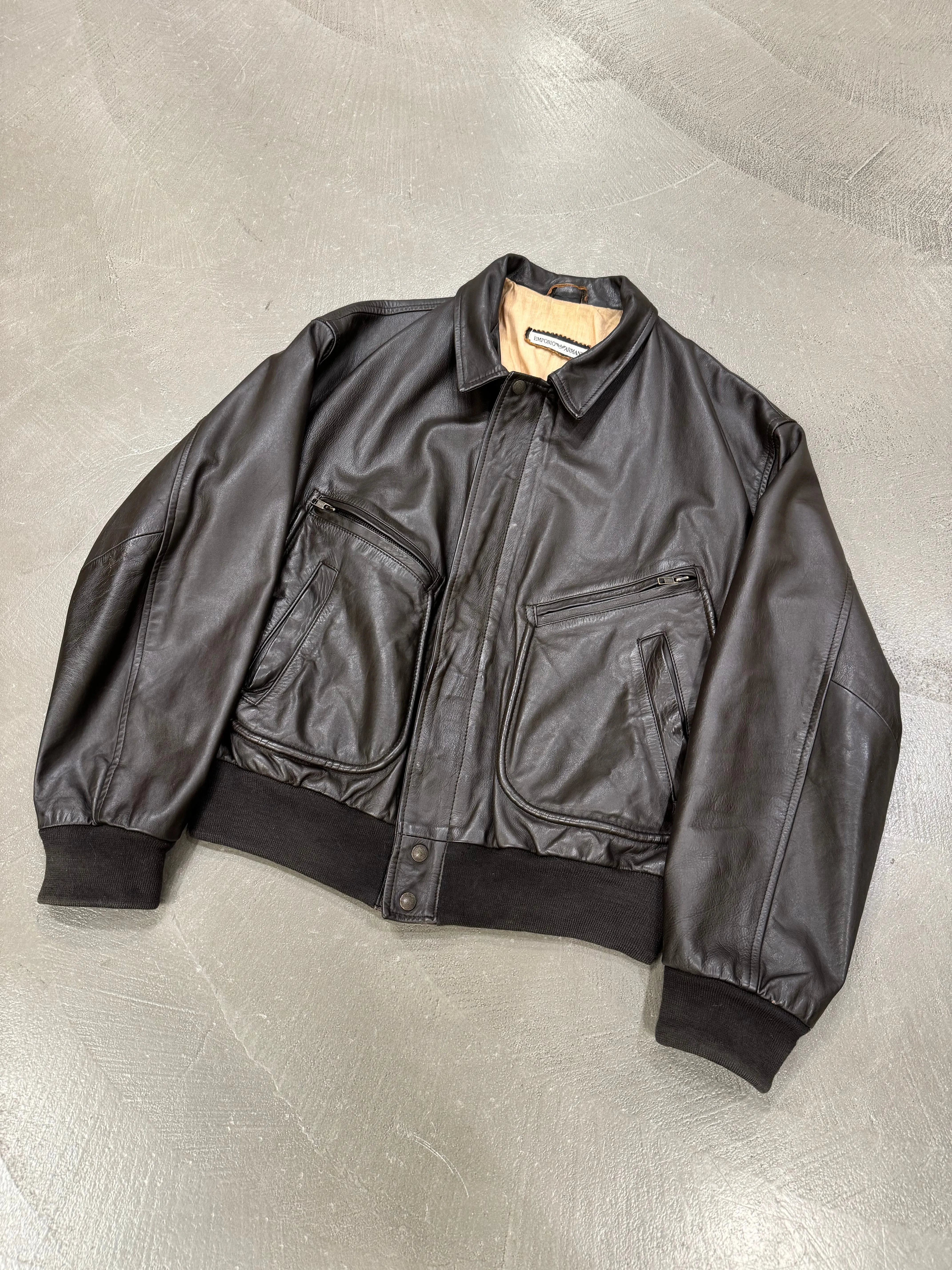 1990s Emporio Armani aviator bomber jacket