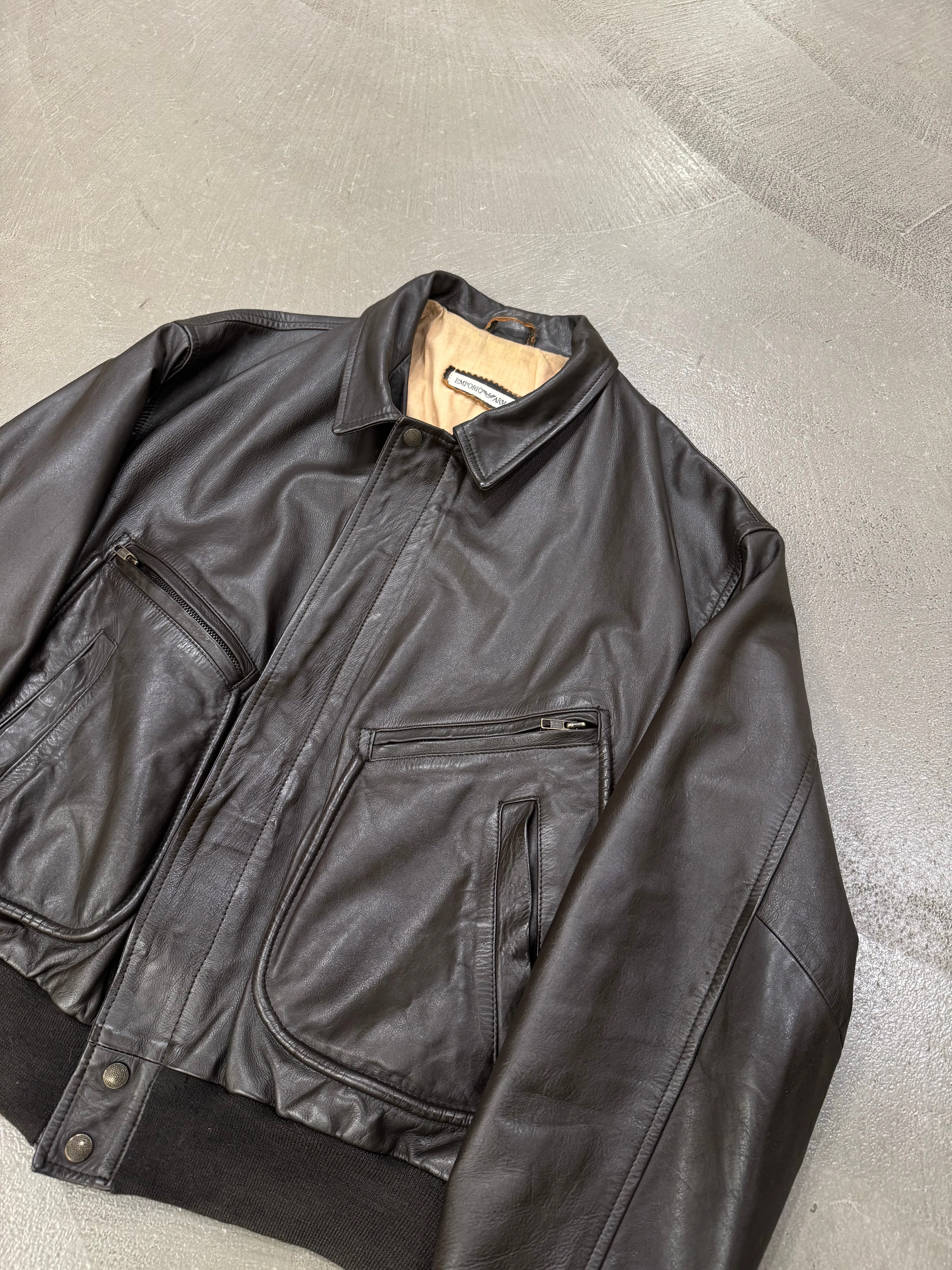 1990s Emporio Armani aviator bomber jacket