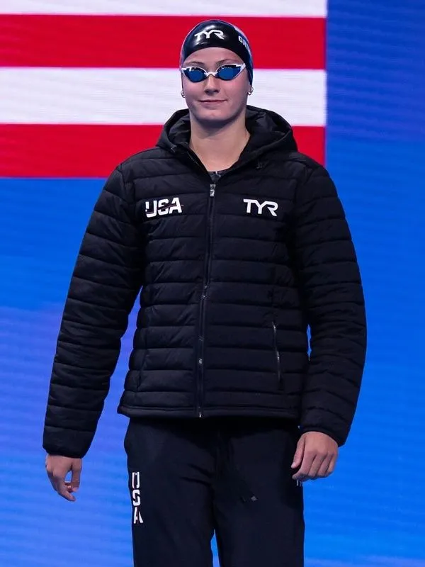 2024 Olympic Team USA Black Puffer Jacket