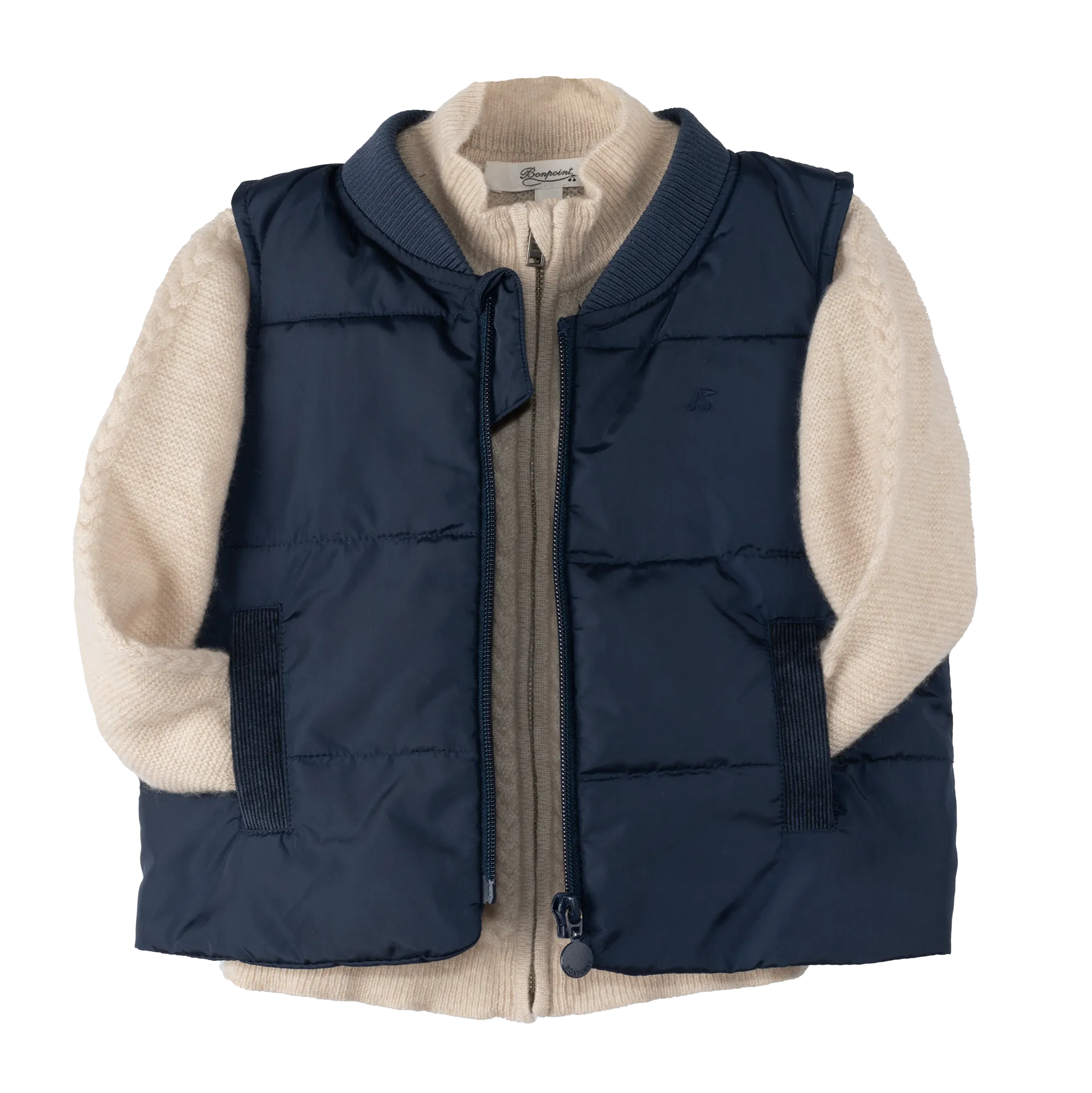 [2y] Bonpoint Cashmere Zip Jacket/ Cardigan| Ecru