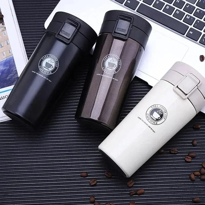 380ml Stainless Steel Thermos Coffee Cup – Double Layer Vacuum Insulated Sports Water Bottle