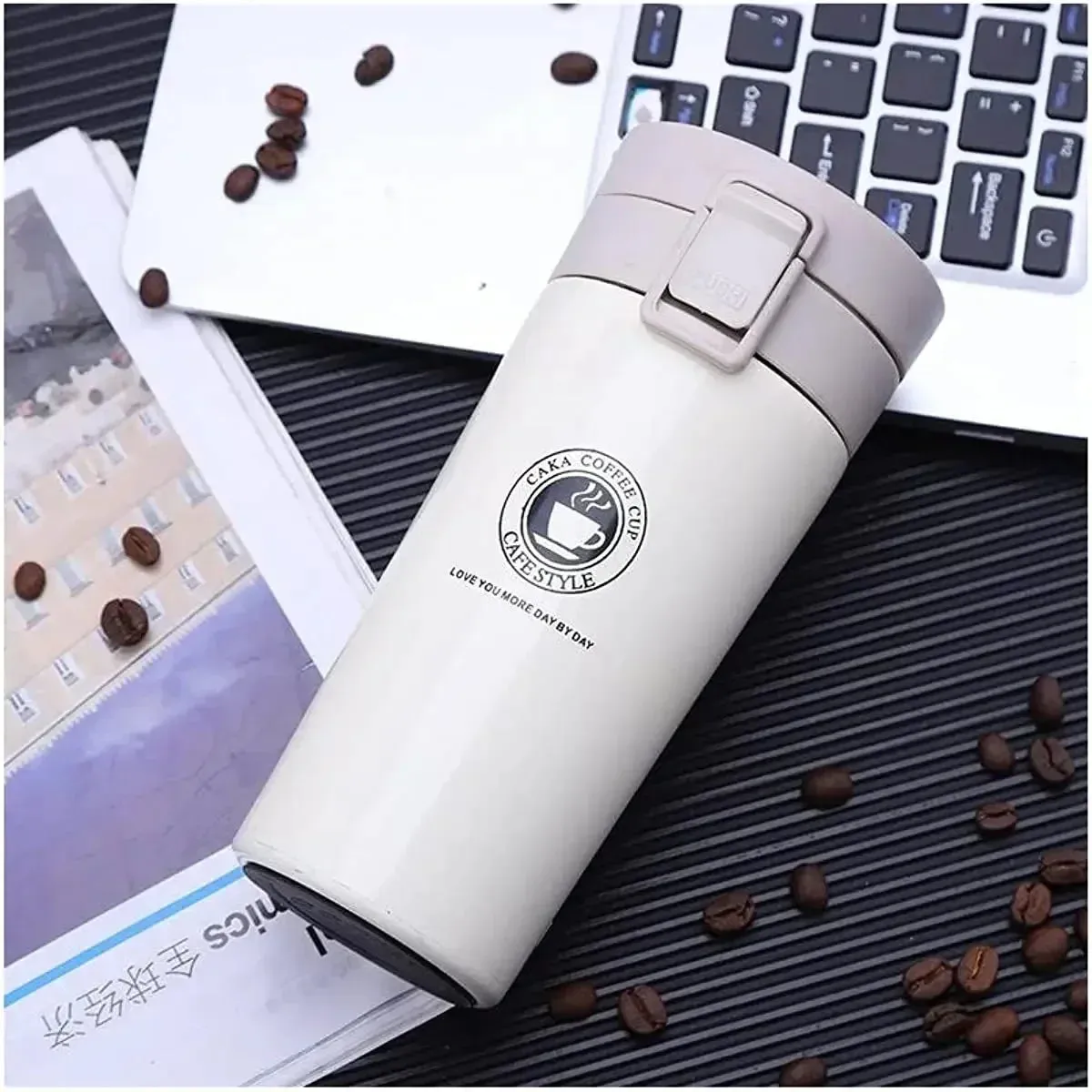 380ml Stainless Steel Thermos Coffee Cup – Double Layer Vacuum Insulated Sports Water Bottle