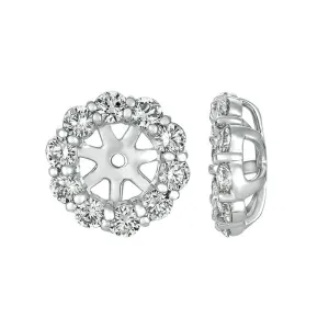 6MM DIAMOND EARRING JACKETS 14K GOLD (1.31 CTW)
