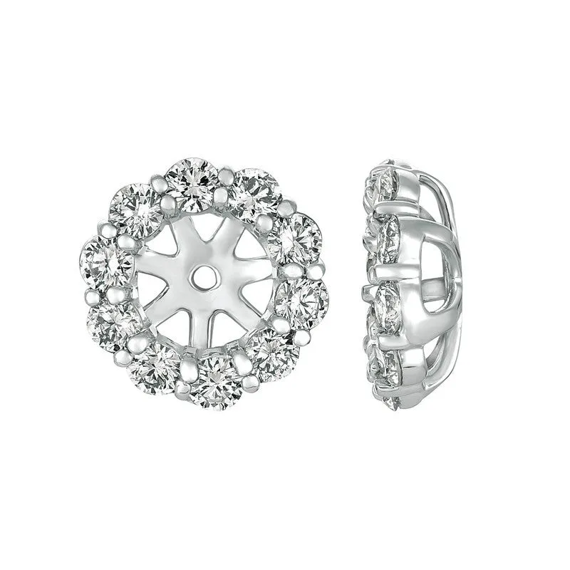 6MM DIAMOND EARRING JACKETS 14K GOLD (1.31 CTW)