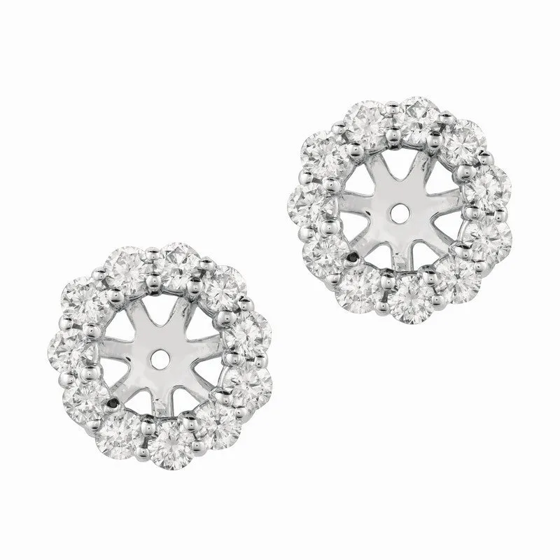 6MM DIAMOND EARRING JACKETS 14K GOLD (1.71 CTW)