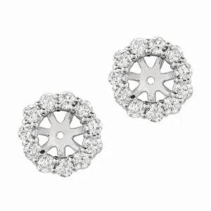 6MM DIAMOND EARRING JACKETS 14K GOLD (1.71 CTW)