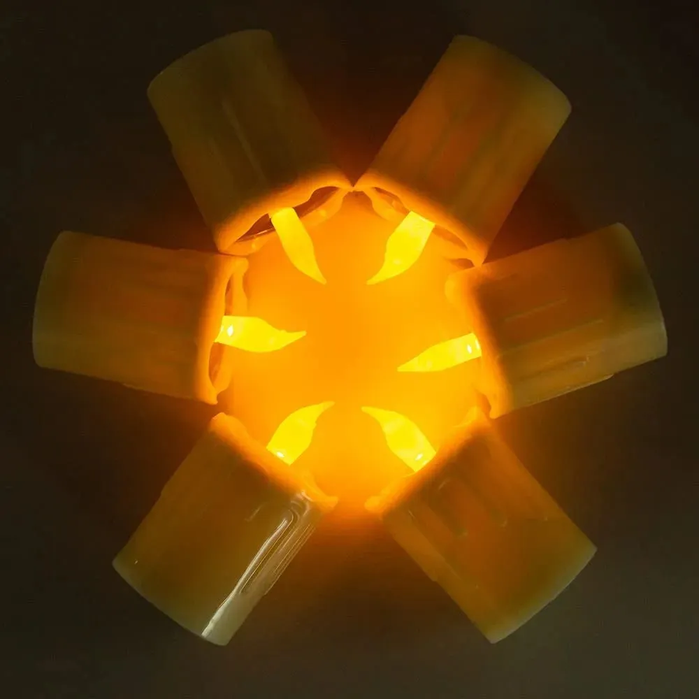 6pcs Flameless Solar Tea Light Flickering Candles