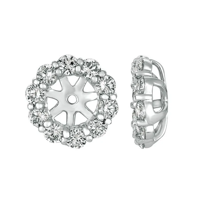 7MM DIAMOND EARRING JACKETS 14K GOLD (1.46 CTW)