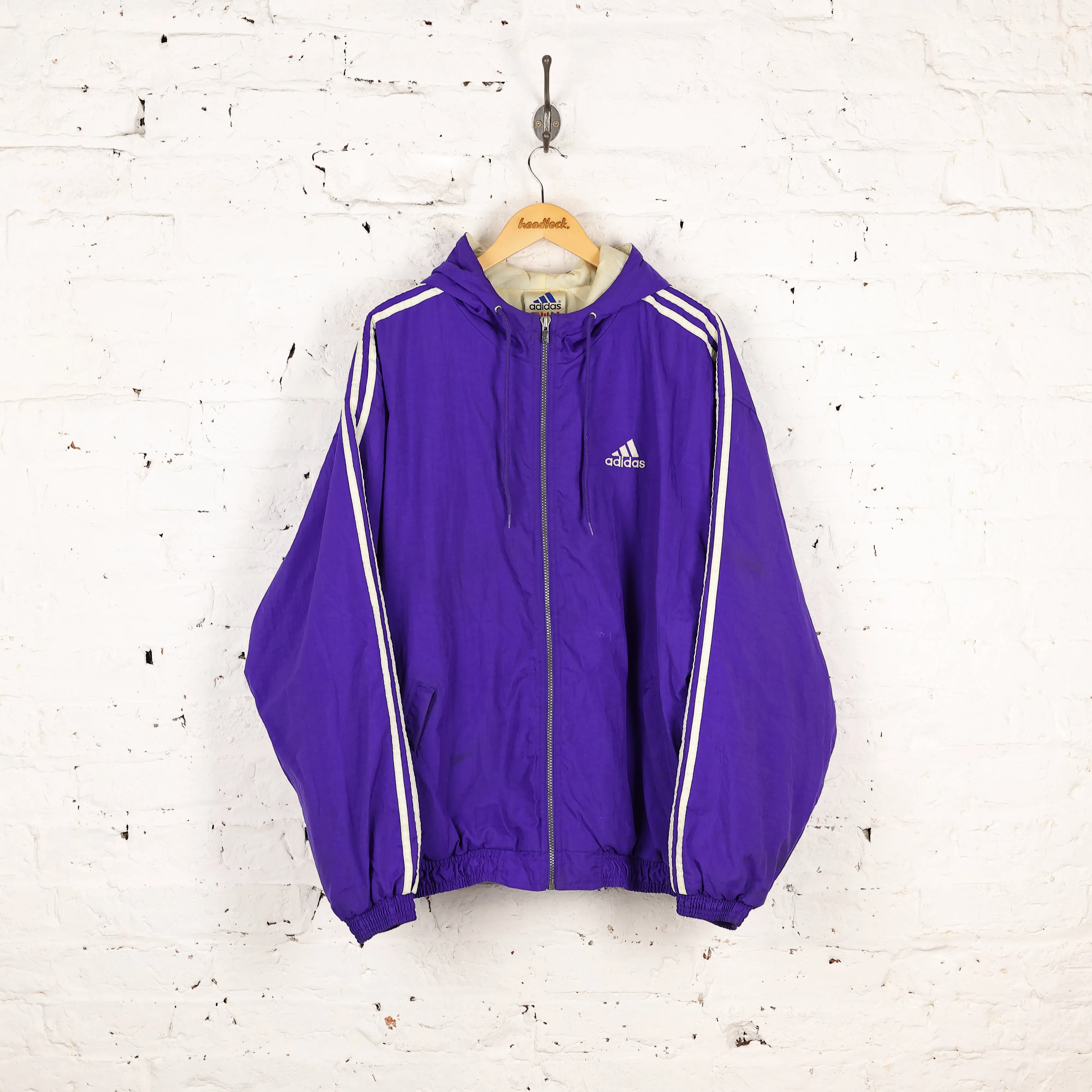Adidas 90s Hooded Jacket - Purple - XL