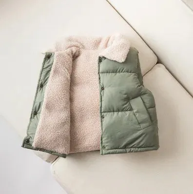 Adorable Cartoon Warm Vest for Kids