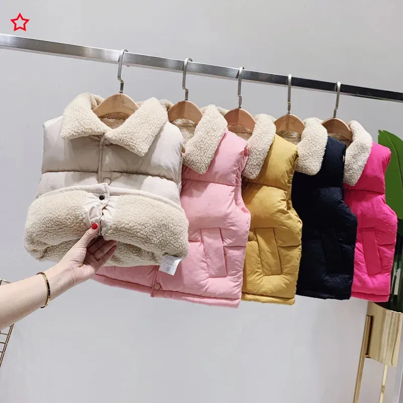Adorable Cartoon Warm Vest for Kids