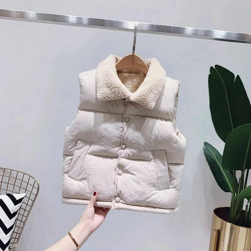 Adorable Cartoon Warm Vest for Kids