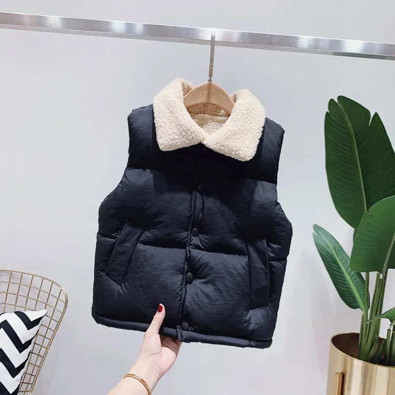 Adorable Cartoon Warm Vest for Kids