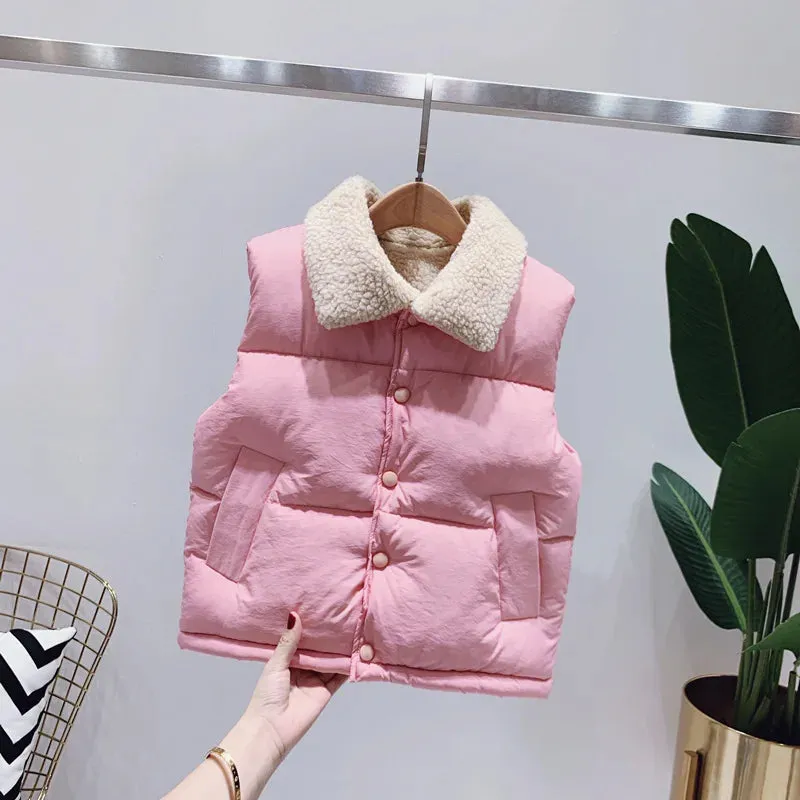 Adorable Cartoon Warm Vest for Kids