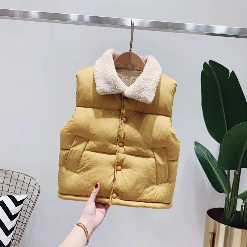 Adorable Cartoon Warm Vest for Kids