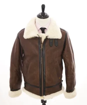 ALPHA INDUSTRIES - Classic Shearling Bomber Jacket Coat B-3 - Small