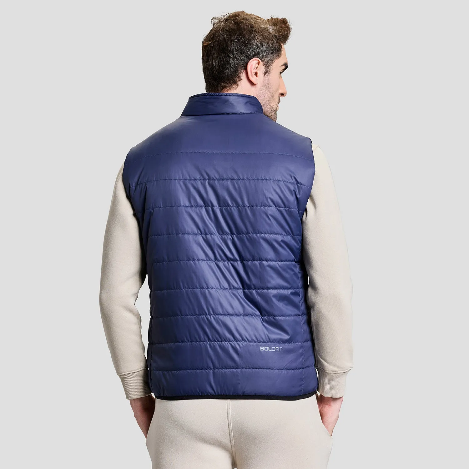 Alpine Mens Sleeveless Jacket - Navy Blue