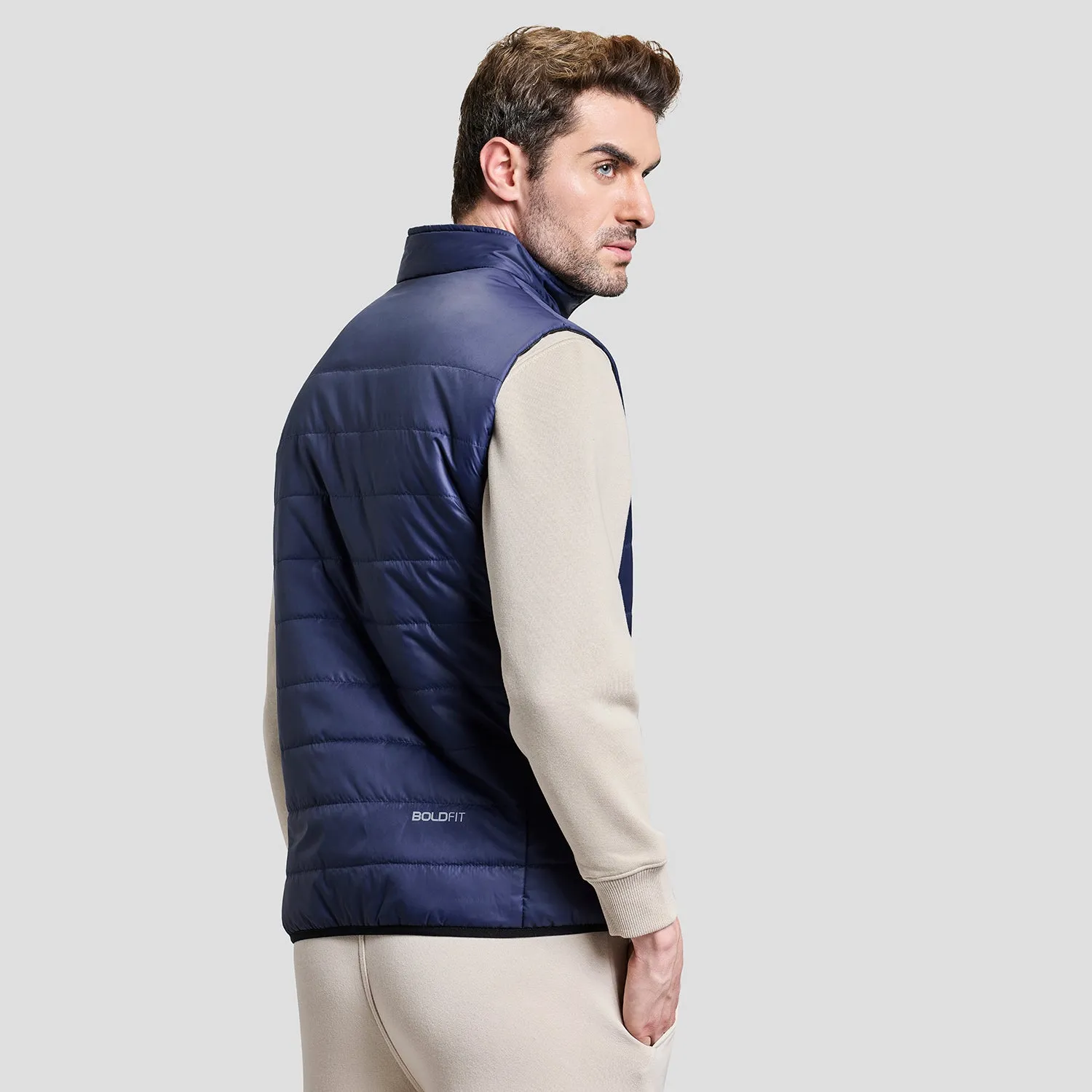 Alpine Mens Sleeveless Jacket - Navy Blue