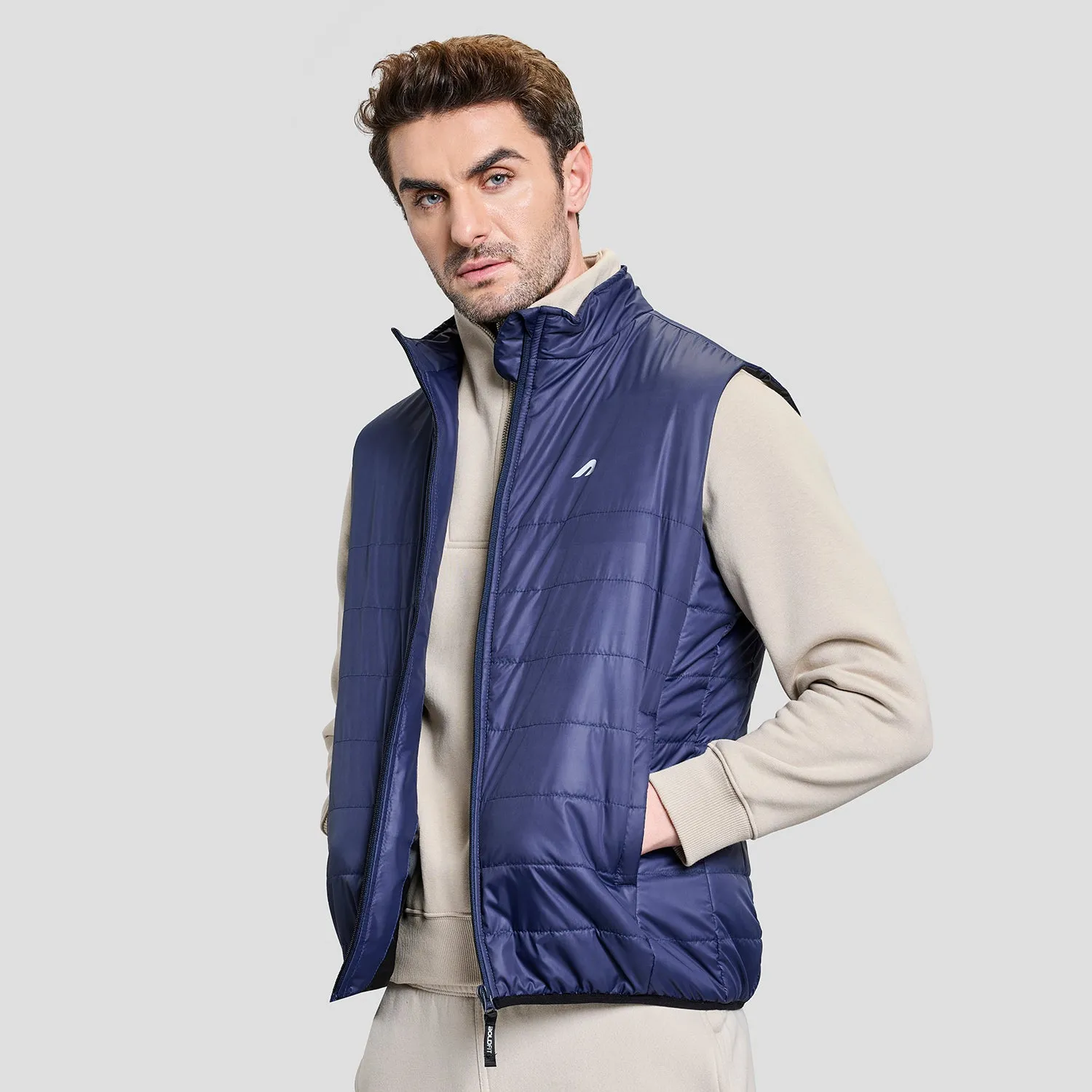 Alpine Mens Sleeveless Jacket - Navy Blue