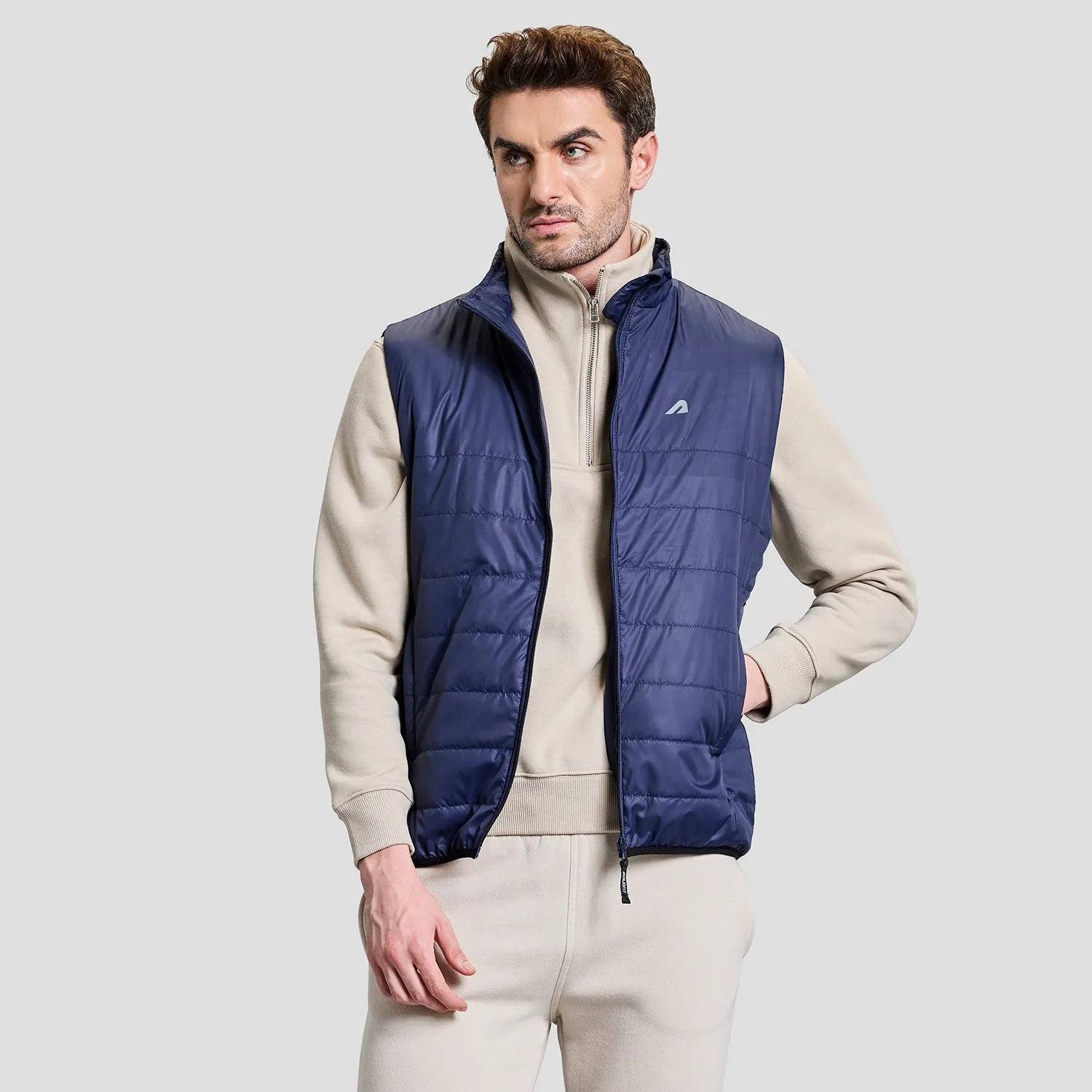 Alpine Mens Sleeveless Jacket - Navy Blue