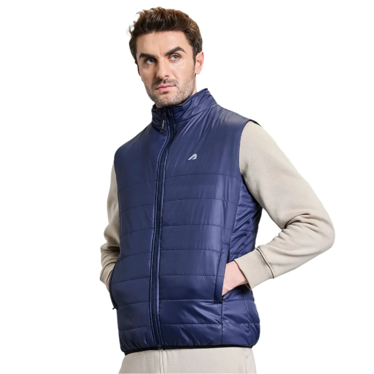 Alpine Mens Sleeveless Jacket - Navy Blue