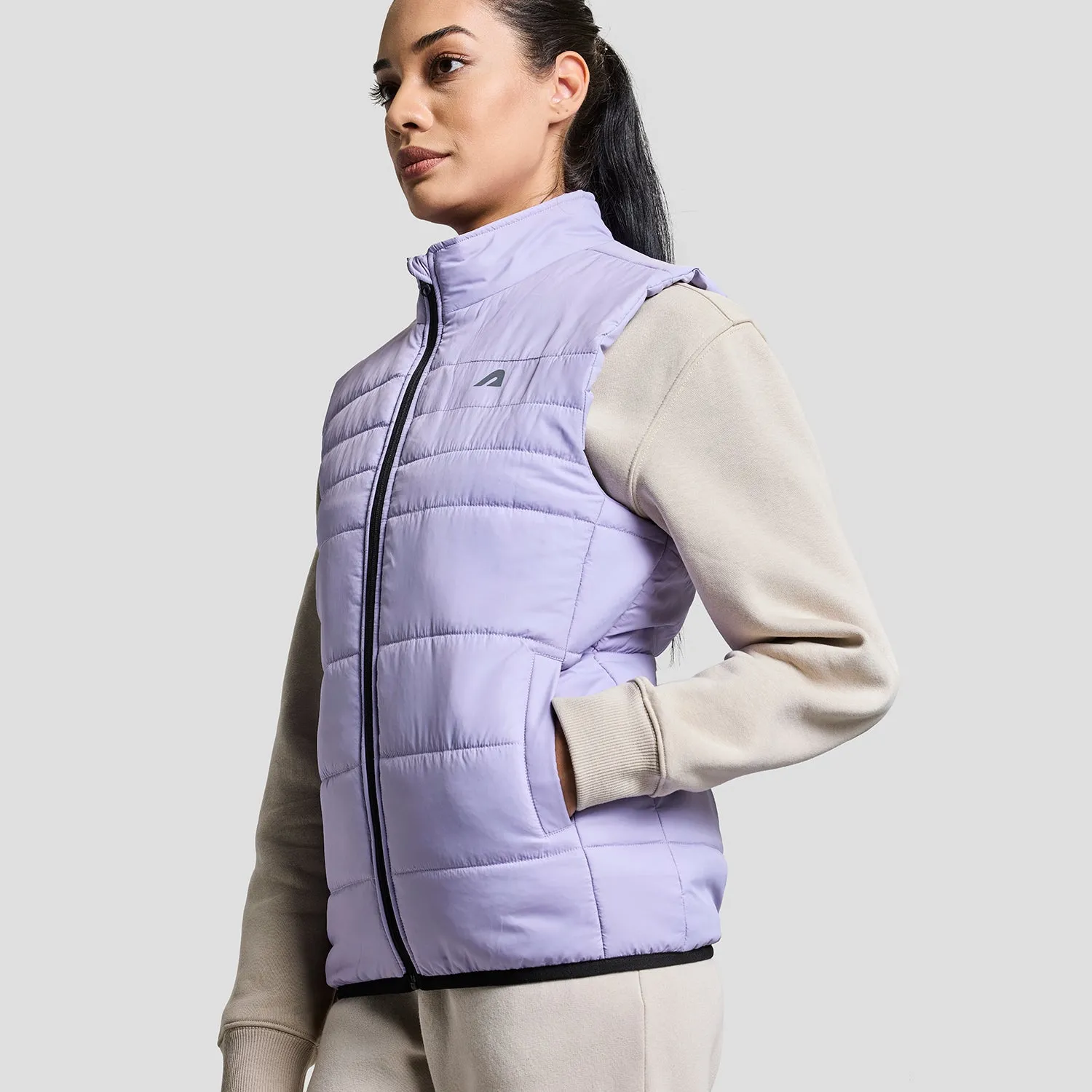 Alpine Womens Sleeveless Jacket - Lilac