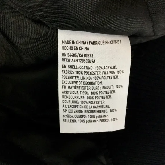 AMERICAN EAGLE Black Floral Embroidered Bomber Jacket Size M