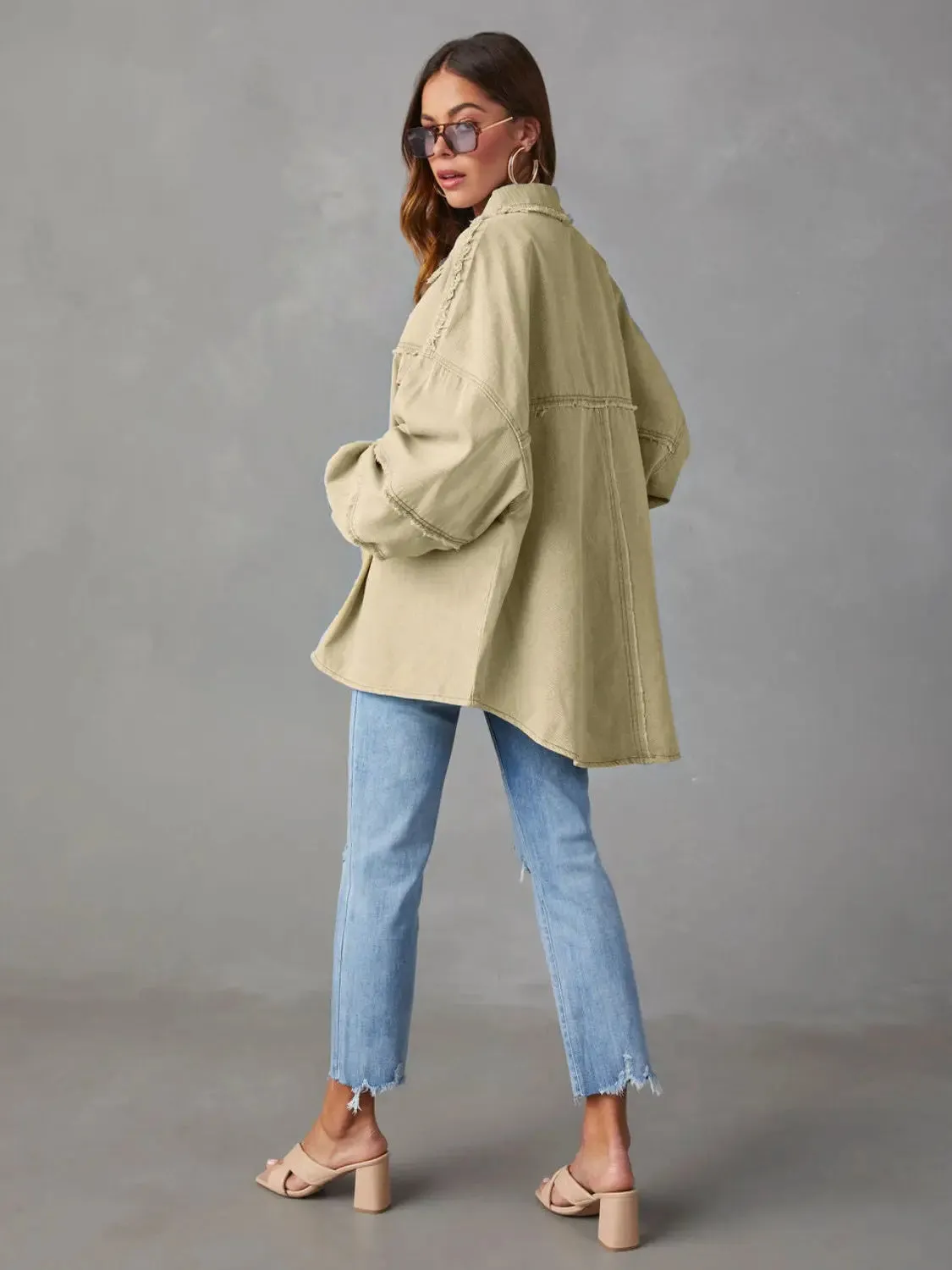 'Andrea' Lightweight Long Sleeve Denim Jacket