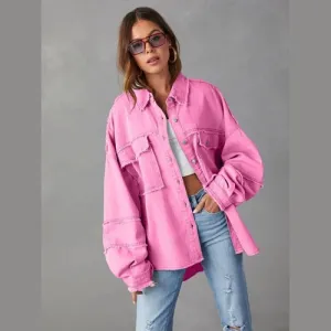 'Andrea' Lightweight Long Sleeve Denim Jacket