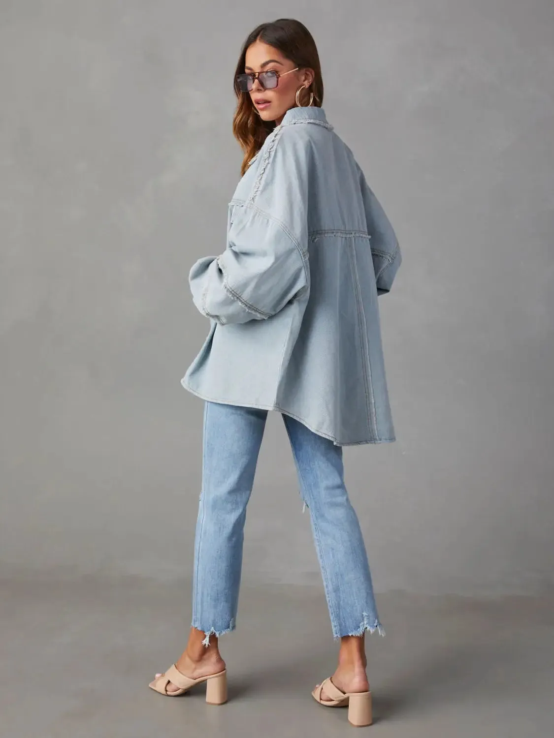 'Andrea' Lightweight Long Sleeve Denim Jacket