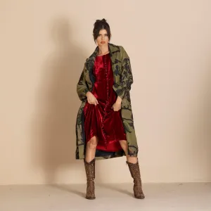 apple leaves dolman coat