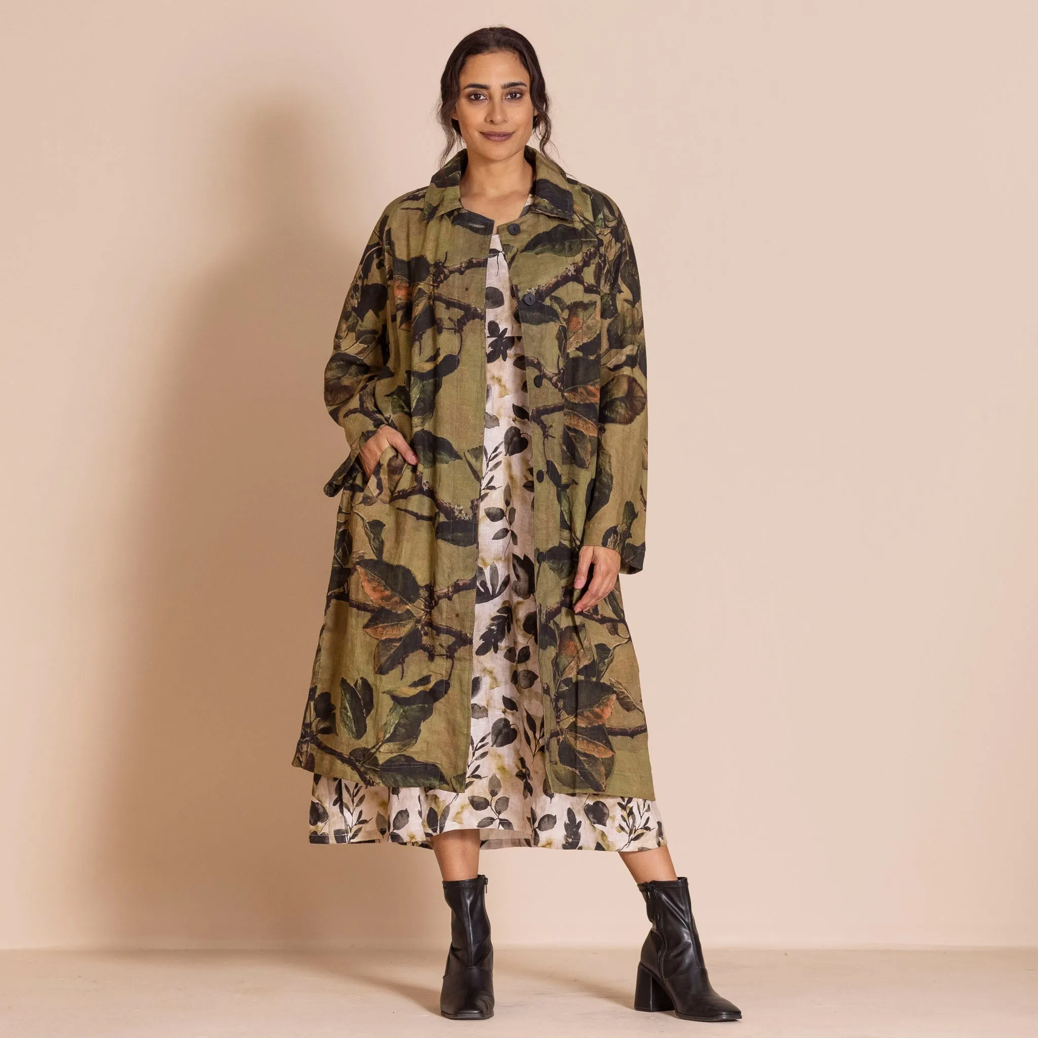 apple leaves dolman coat
