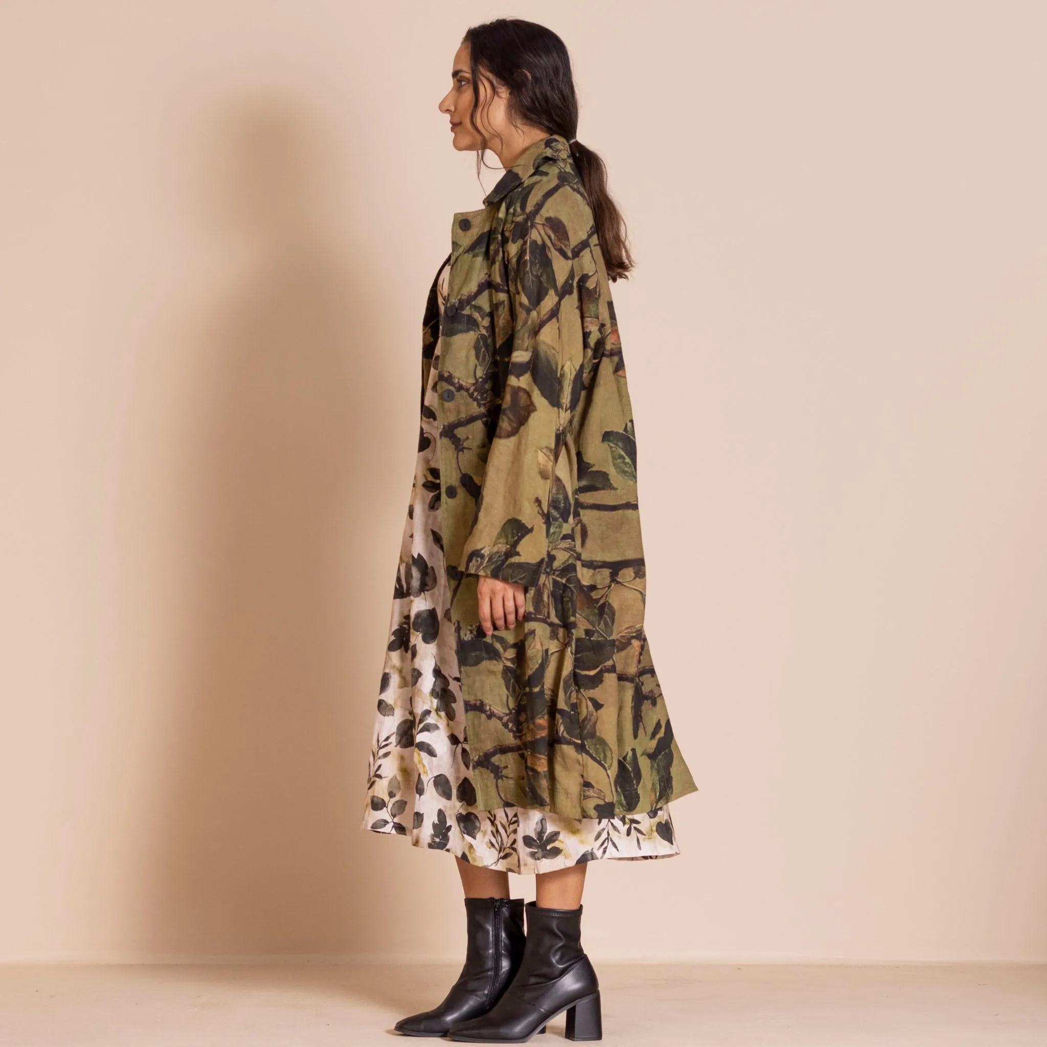 apple leaves dolman coat