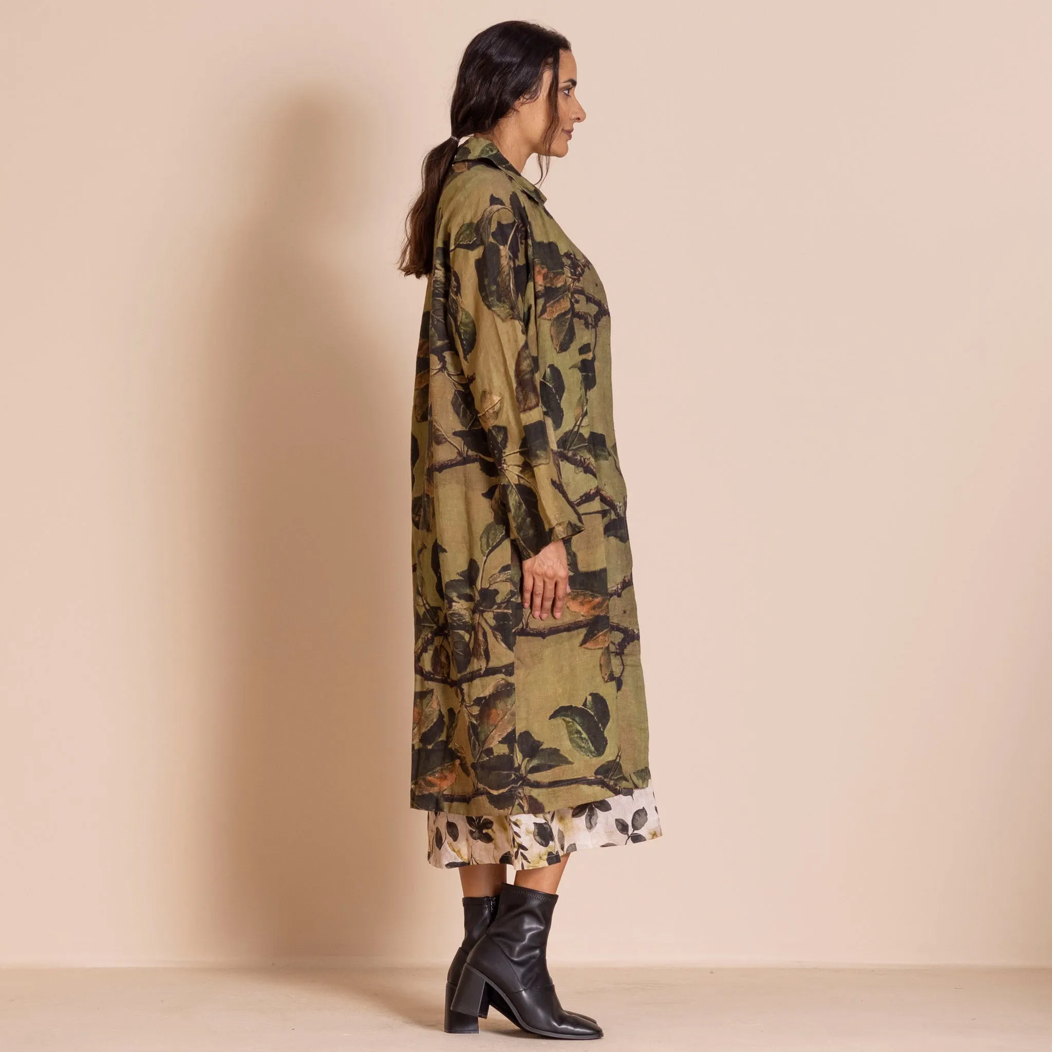 apple leaves dolman coat