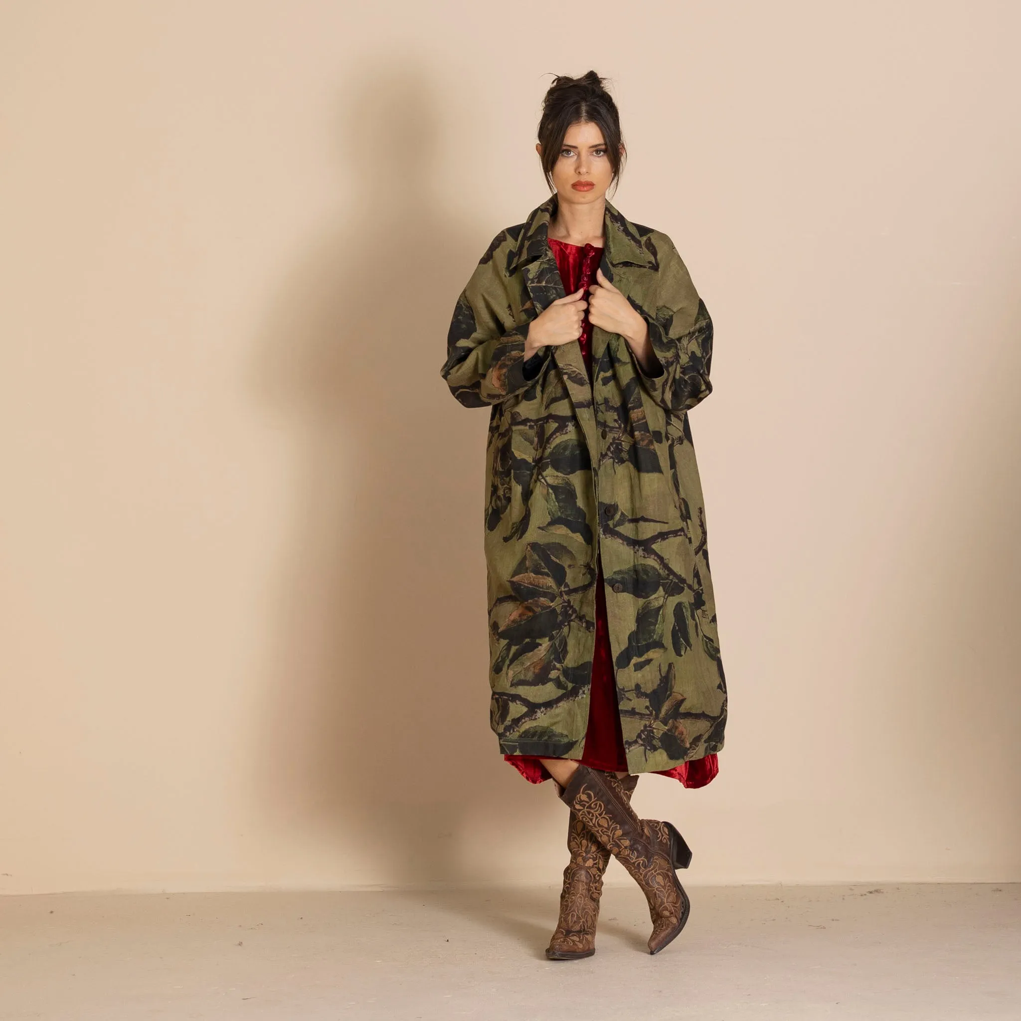 apple leaves dolman coat