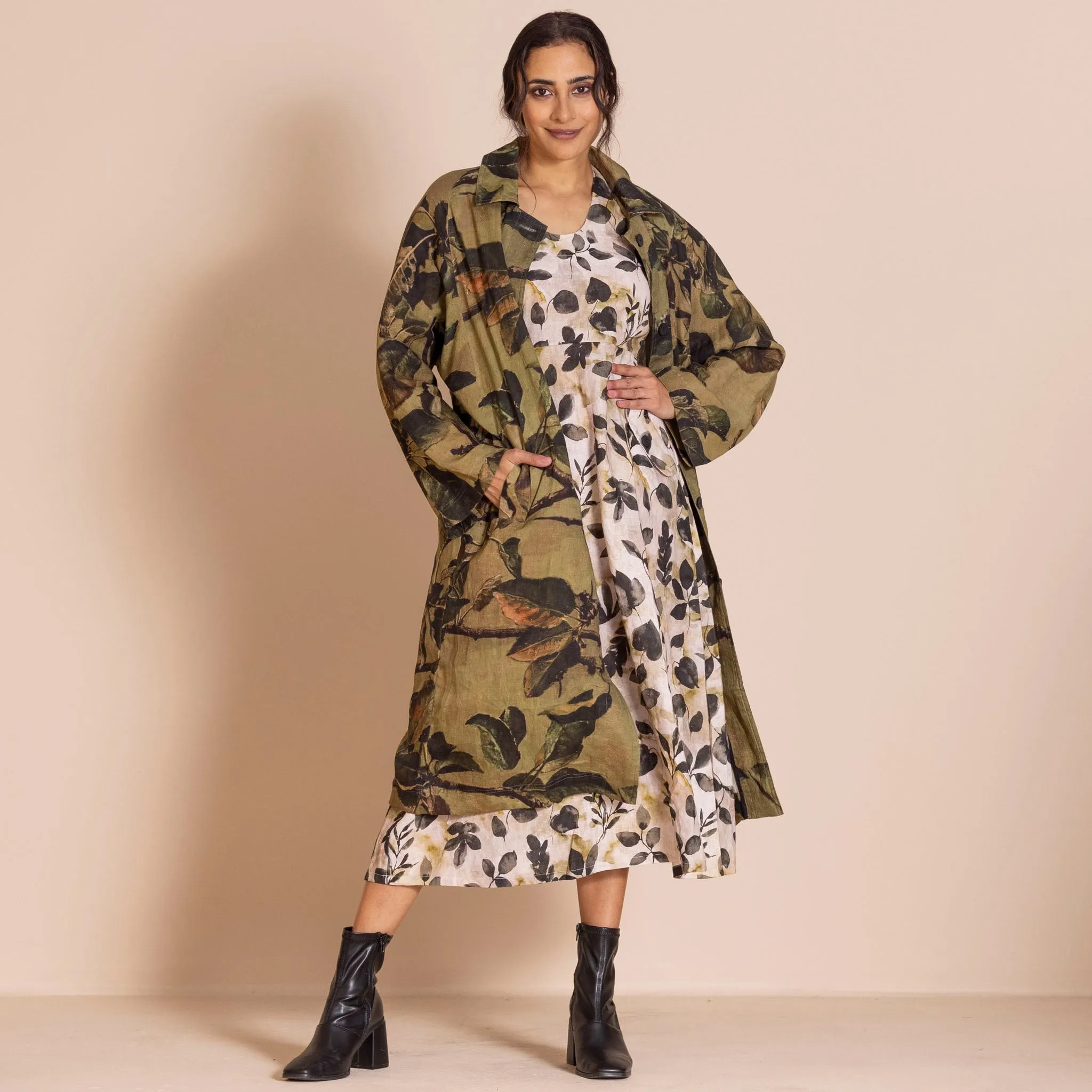 apple leaves dolman coat